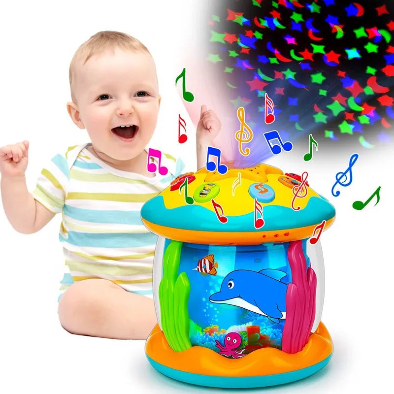Projecteur rotatif et musical pour bébé 0-3 ans - une douce complicite