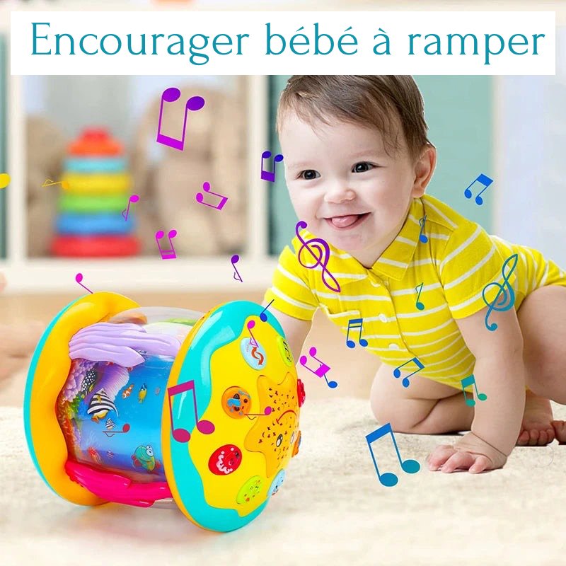 Projecteur rotatif et musical pour bébé 0-3 ans - une douce complicite