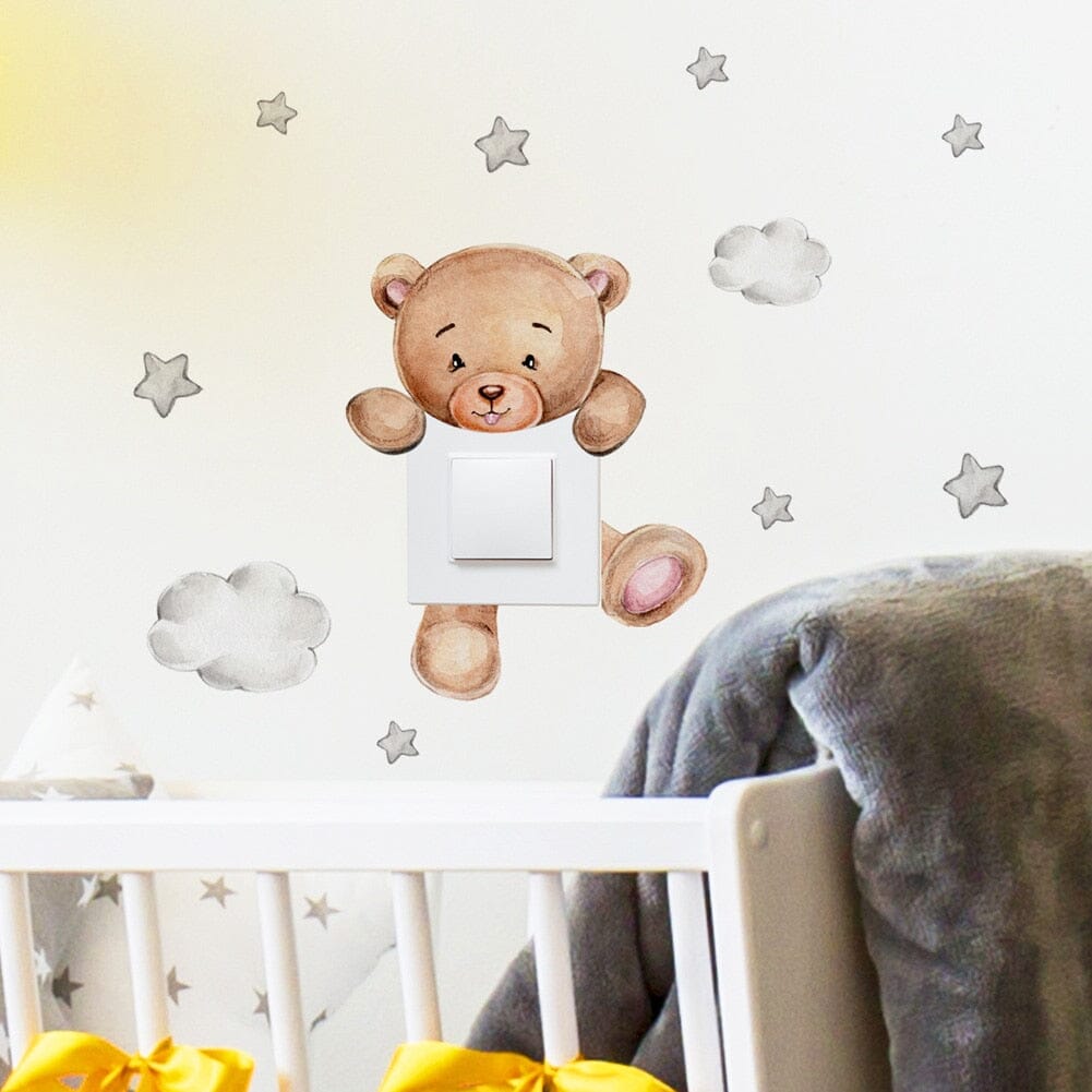 Stickybear™ - Sticker ourson décoratif | Chambre d'enfants - une douce complicite