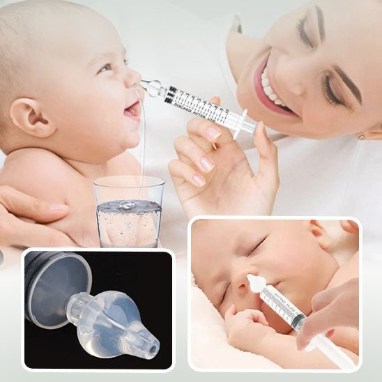 Needle Tube Baby Nasal Aspirator Syringe Baby Nose Cleaner Kids Rhinitis Nasal Washer Reusable Nasal Irrigator Washing for Child - une douce complicite