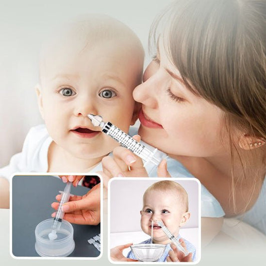 Needle Tube Baby Nasal Aspirator Syringe Baby Nose Cleaner Kids Rhinitis Nasal Washer Reusable Nasal Irrigator Washing for Child - une douce complicite