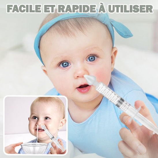 Needle Tube Baby Nasal Aspirator Syringe Baby Nose Cleaner Kids Rhinitis Nasal Washer Reusable Nasal Irrigator Washing for Child - une douce complicite