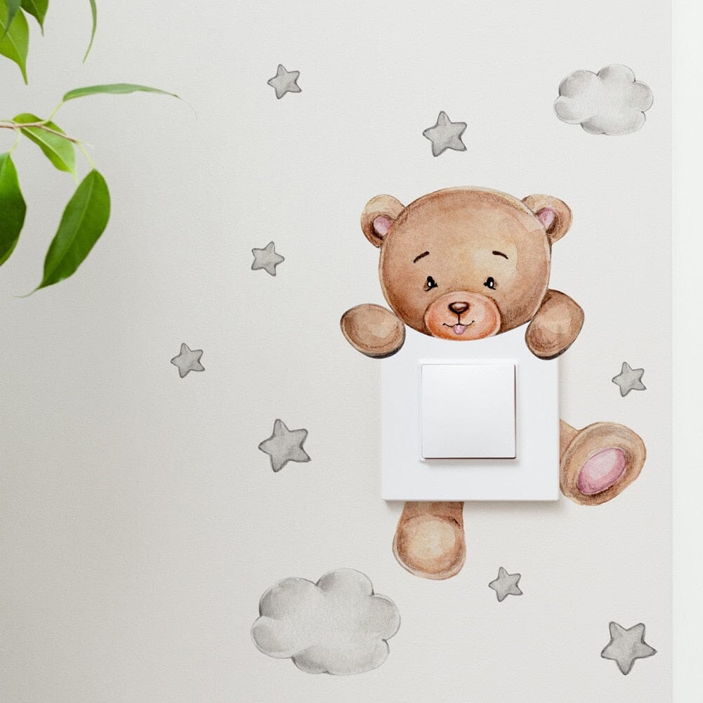 Stickybear™ - Sticker ourson décoratif | Chambre d'enfants - une douce complicite