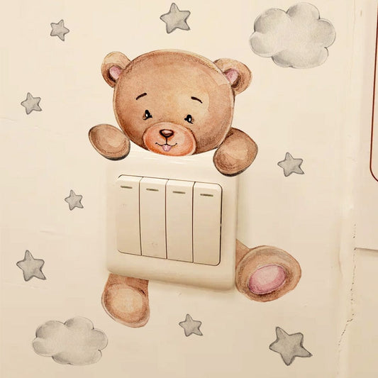 Stickybear™ - Sticker ourson décoratif | Chambre d'enfants - une douce complicite